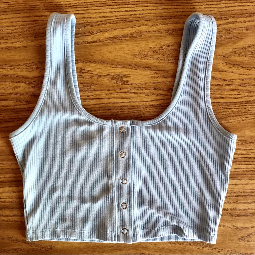 Baby blue crop top